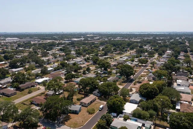 an aerial view of multiple house