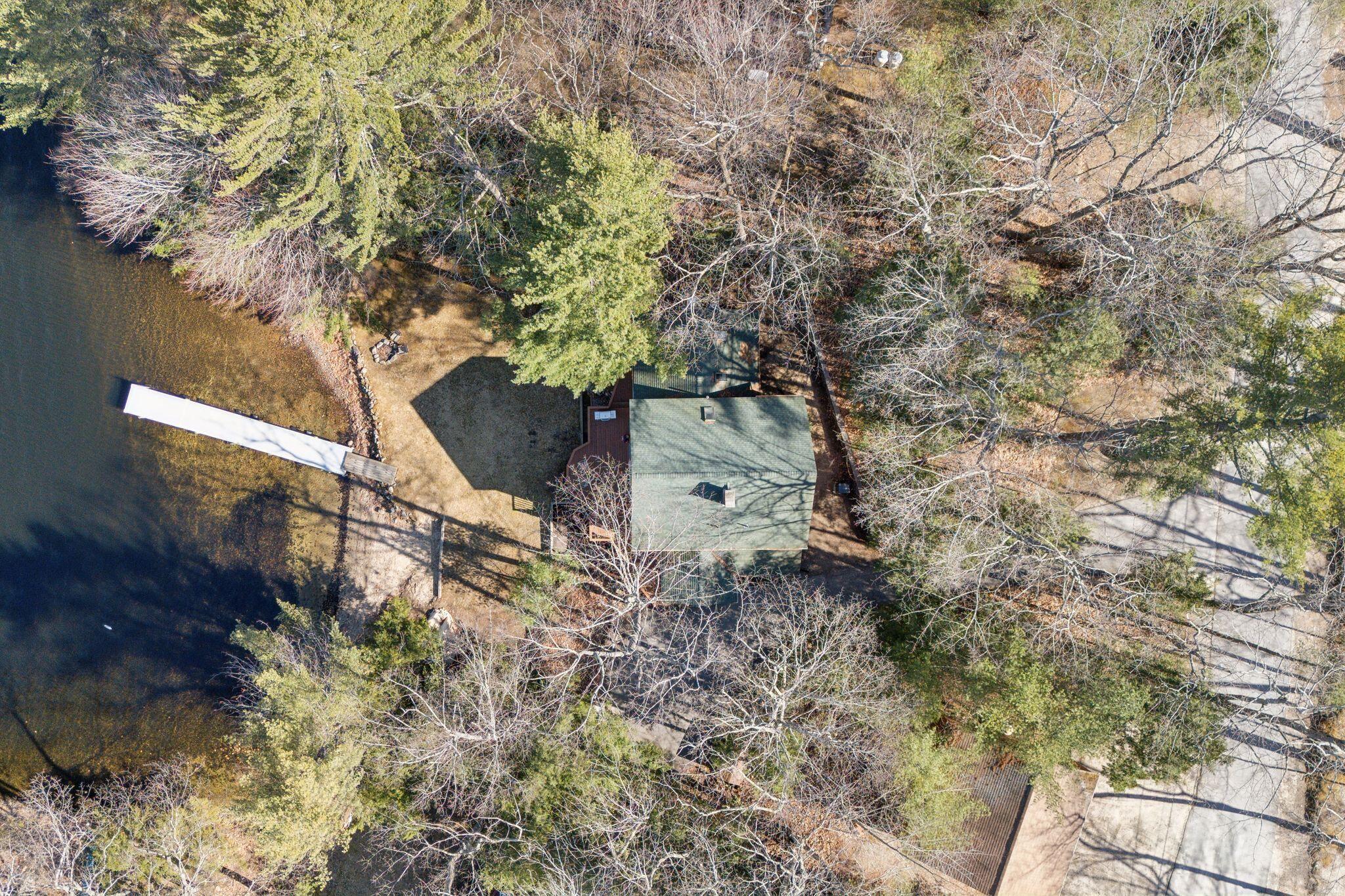 160 Lyons Point Road Raymond, ME 04071 - Photo 59 of 65 160 Lyons Point Rd from above