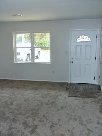 an empty room with a window