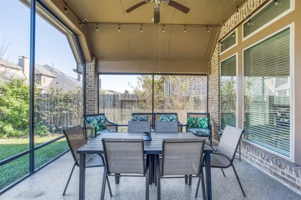 a view of a outdoor seating area