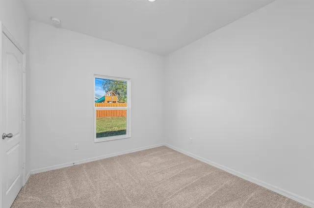 an empty room with a window