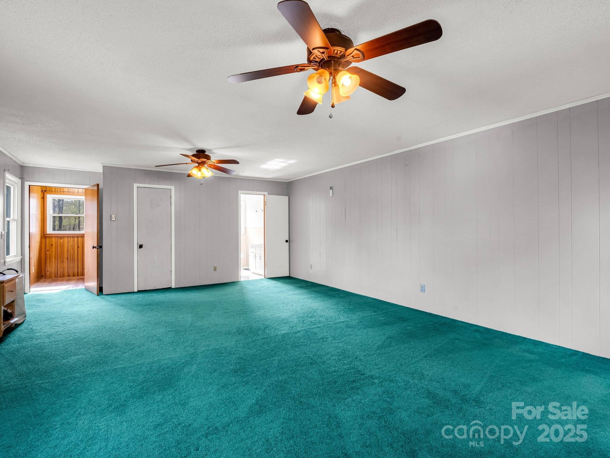 88 North Valley Street Marion, NC 28752 - Photo 28 of 43 an empty room with closet and a chandelier fan