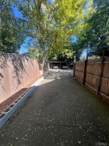 a view of wooden fence