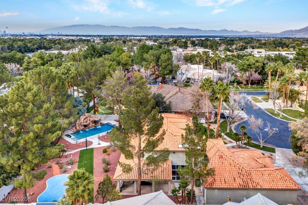 7 Larkside Court Henderson, NV 89014 - Photo 64 of 70 Drone / aerial view of a mountain backdrop