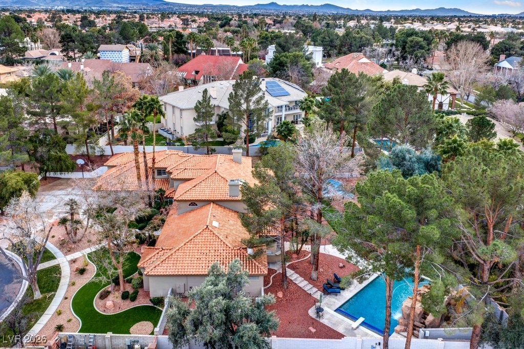 7 Larkside Court Henderson, NV 89014 - Photo 65 of 70 Aerial perspective of suburban area with a mountainous background