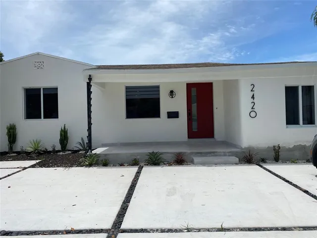 a front view of a house