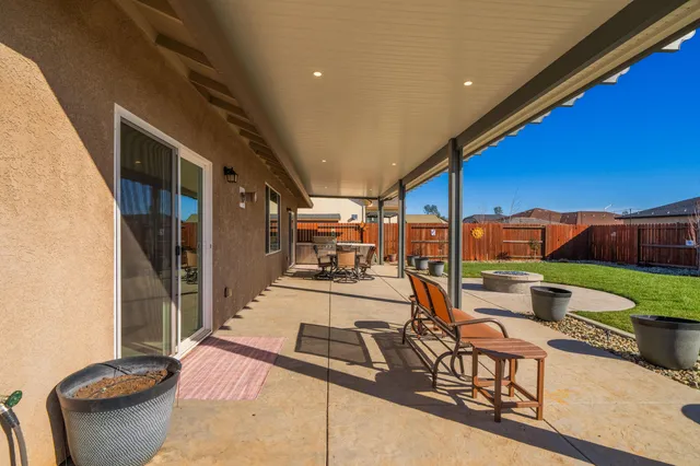 a outdoor space with furniture