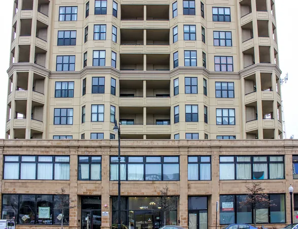 a front view of a building