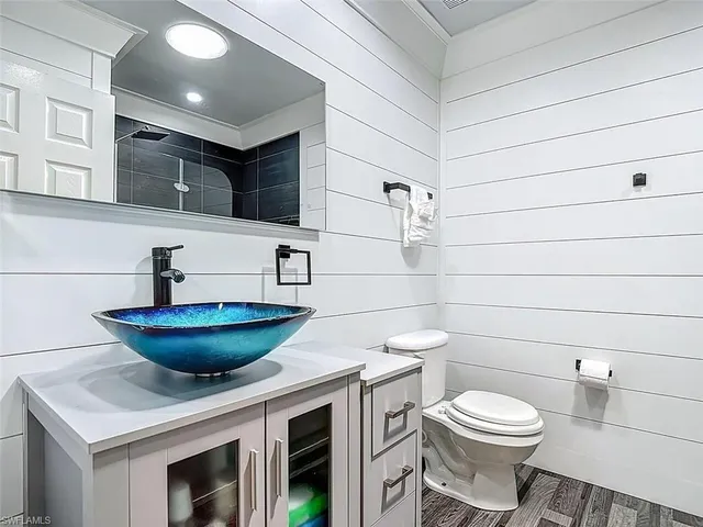 a bathroom with a sink and a toilet