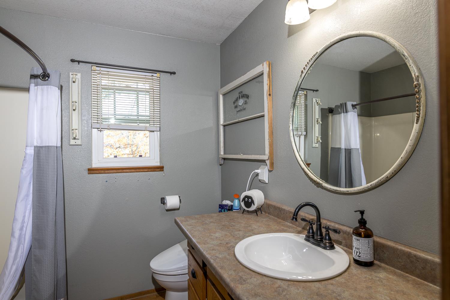 2155 El Faro Way La Grange, CA 95329 - Photo 24 of 52 a bathroom with a toilet a sink and a mirror