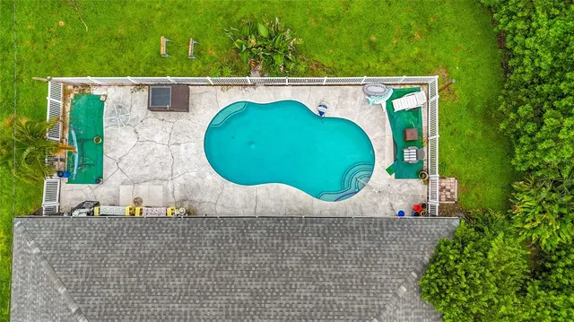 a view of a chair and tables