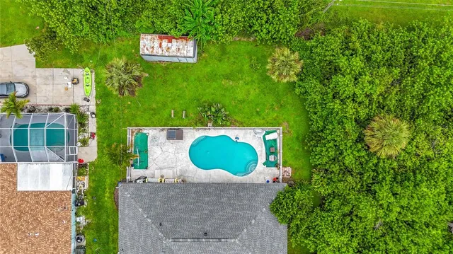 a backyard of a house