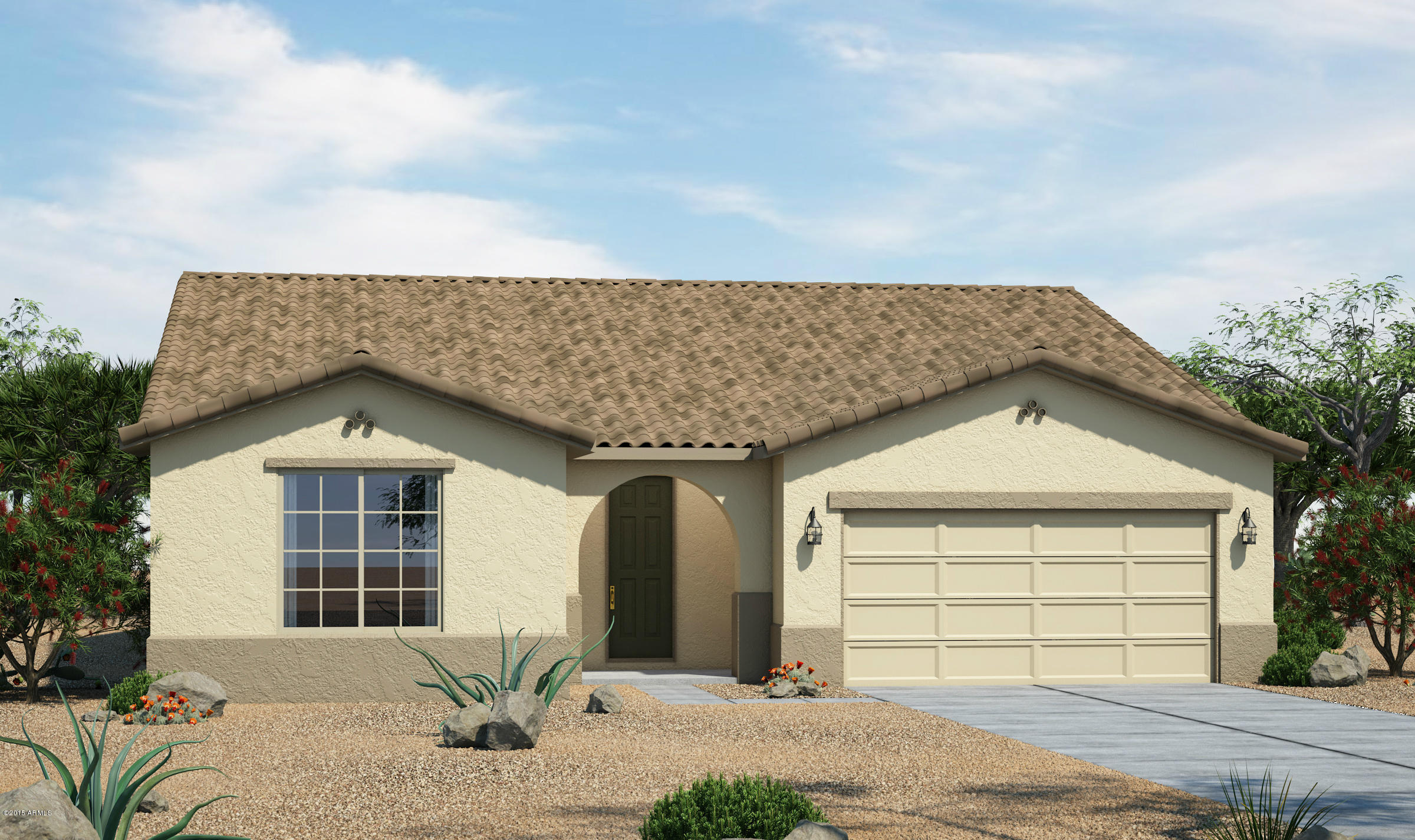a front view of a house