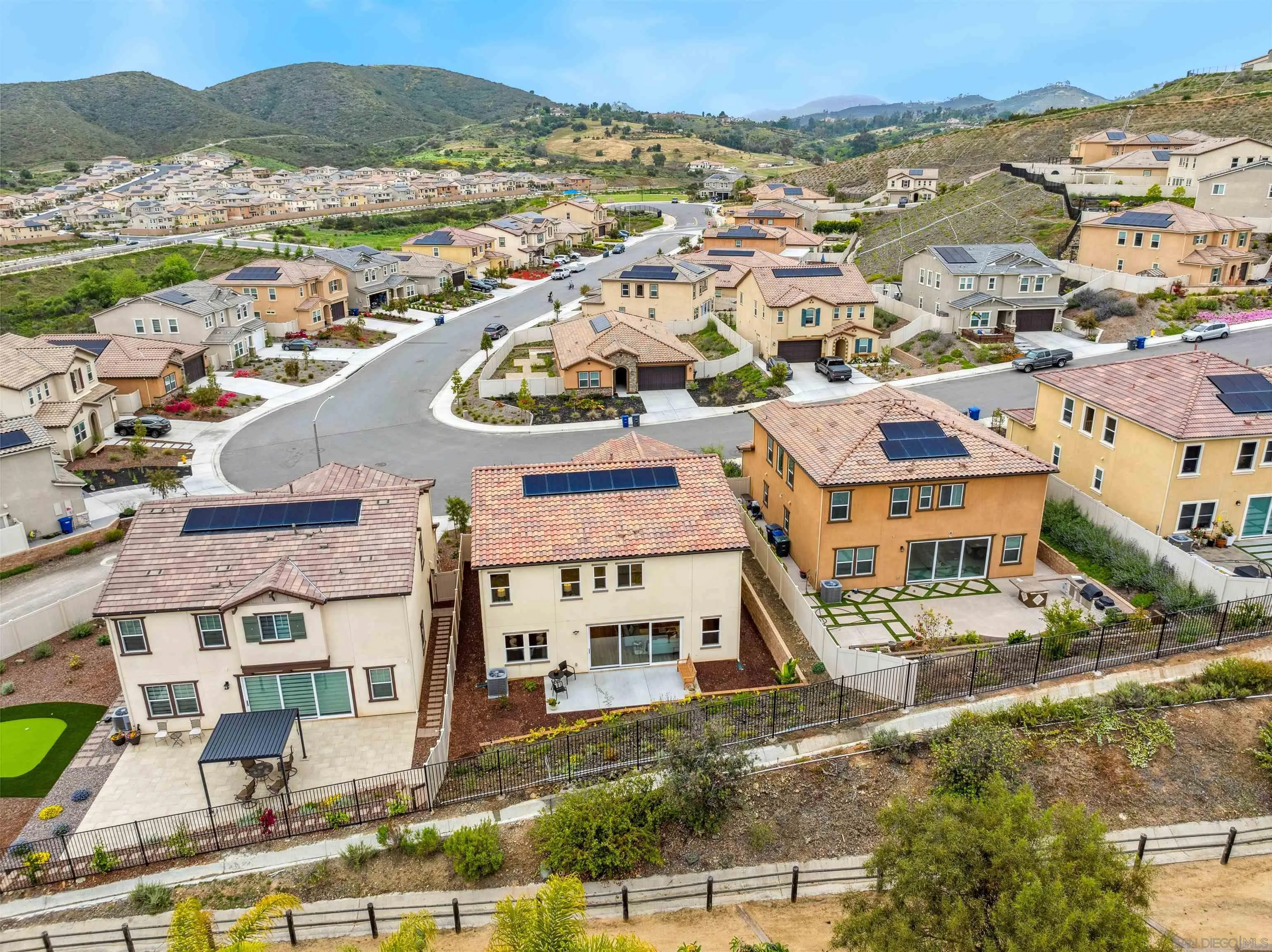 929 Woodhaven Road San Marcos, CA 92069 - Photo 5 of 36 an aerial view of residential houses with outdoor space