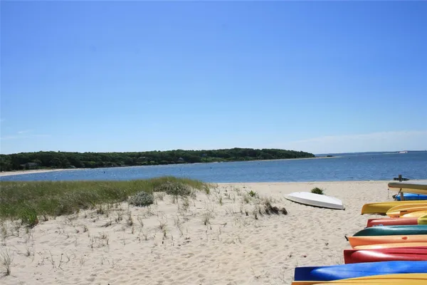 a view of a lake with a mountain view