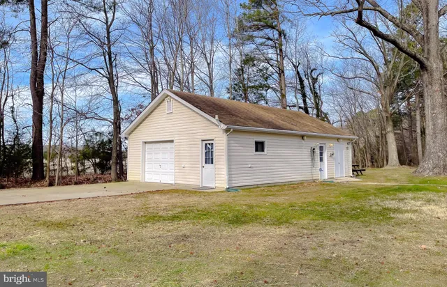 a view of a storage room with racks