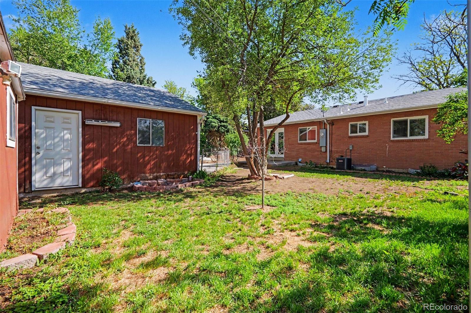 3217 South Stuart Street Denver, CO 80236 - Photo 25 of 29 a backyard of a house with yard and outdoor seating