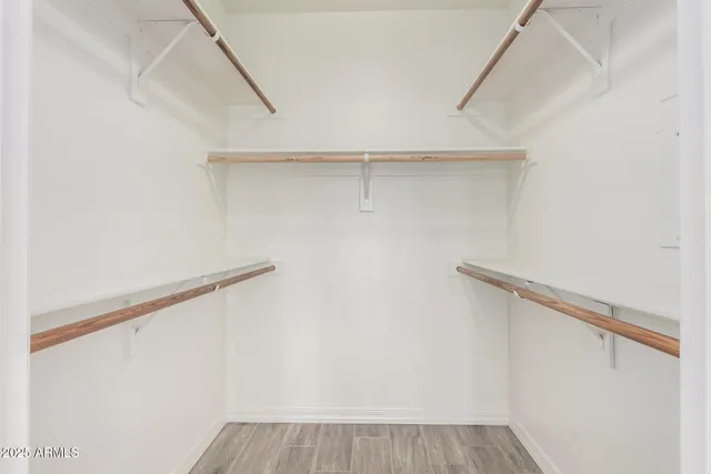 a view of small space with racks on the wall