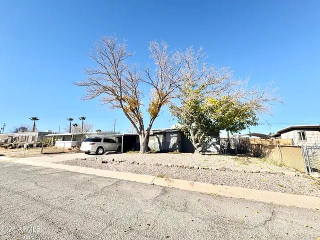 a view of a snow on the road