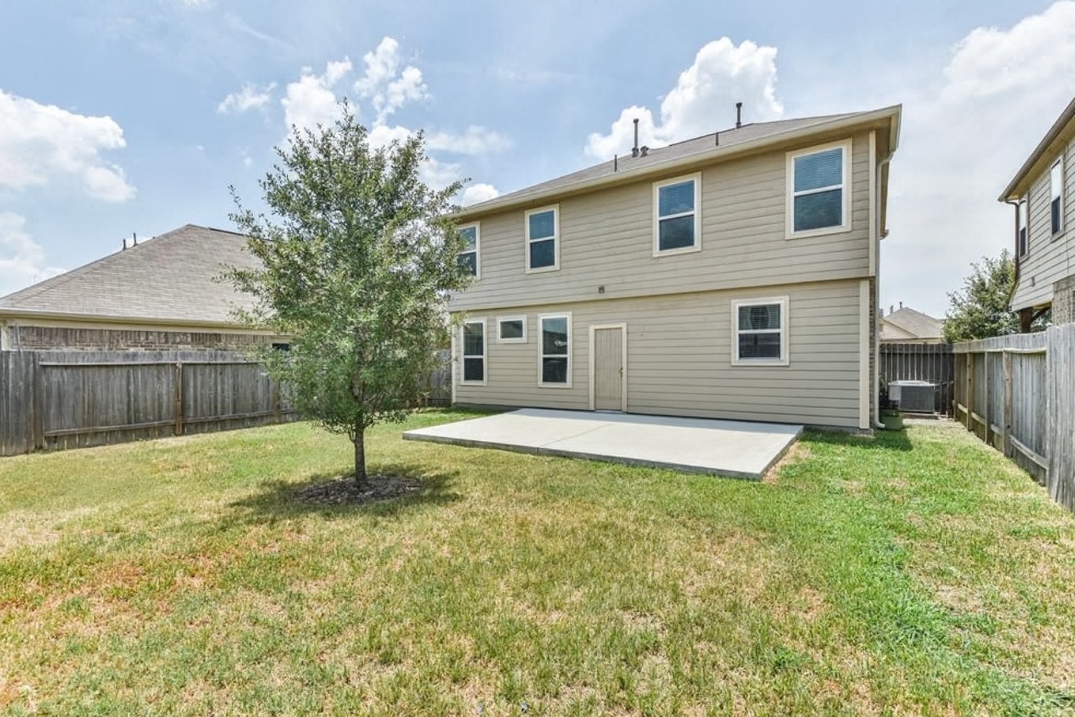 10930 Chestnut Path Way Tomball, TX 77375 - Photo 17 of 18 a backyard of a house with lots of green space