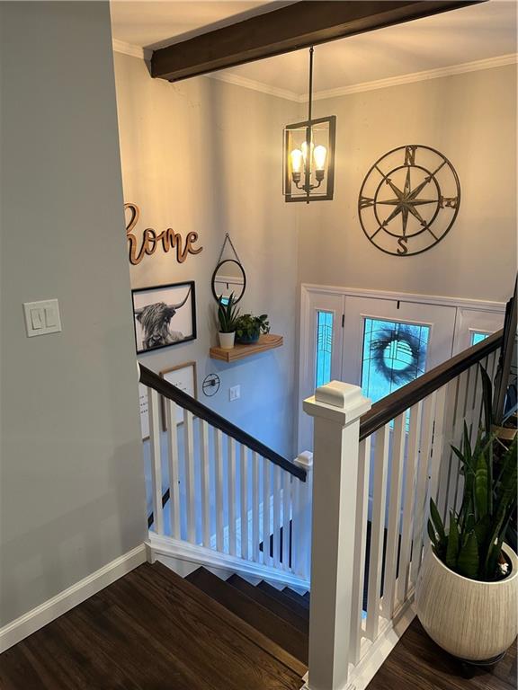 526 Unionville Road Butler, PA 16001 - Photo 3 of 18 a view of staircase with wooden floor and furniture