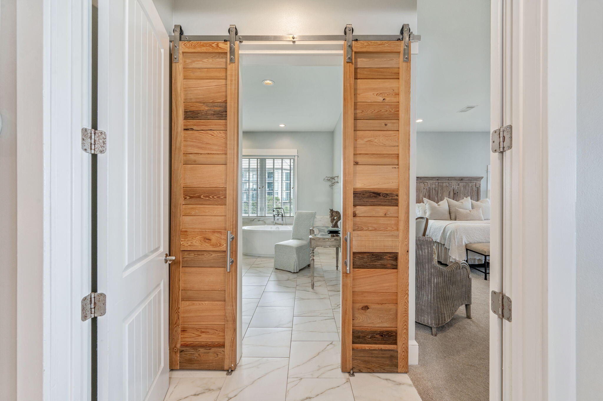 4525 West County Highway 30A Santa Rosa Beach, FL 32459 - Photo 69 of 118 a bathroom with a shower and a mirror