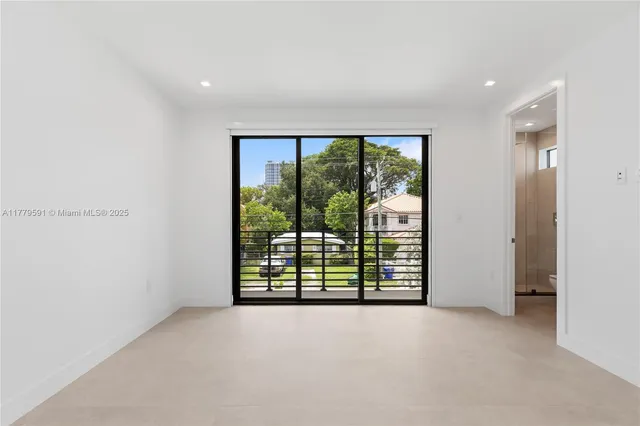 a view of a hallway with workspace