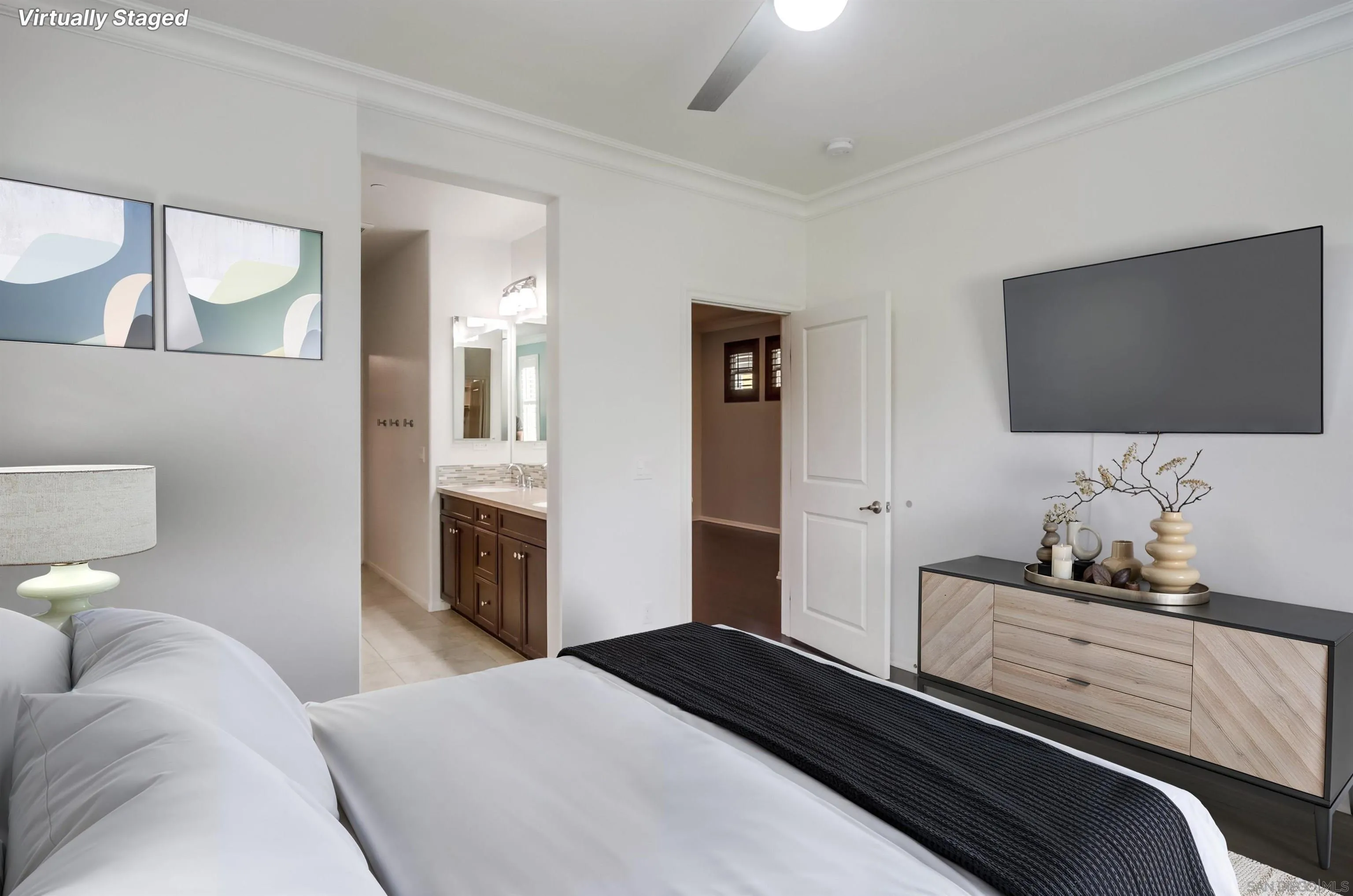 1859 Khaki Lane Chula Vista, CA 91913 - Photo 14 of 62 a bedroom with a bed and a flat screen tv