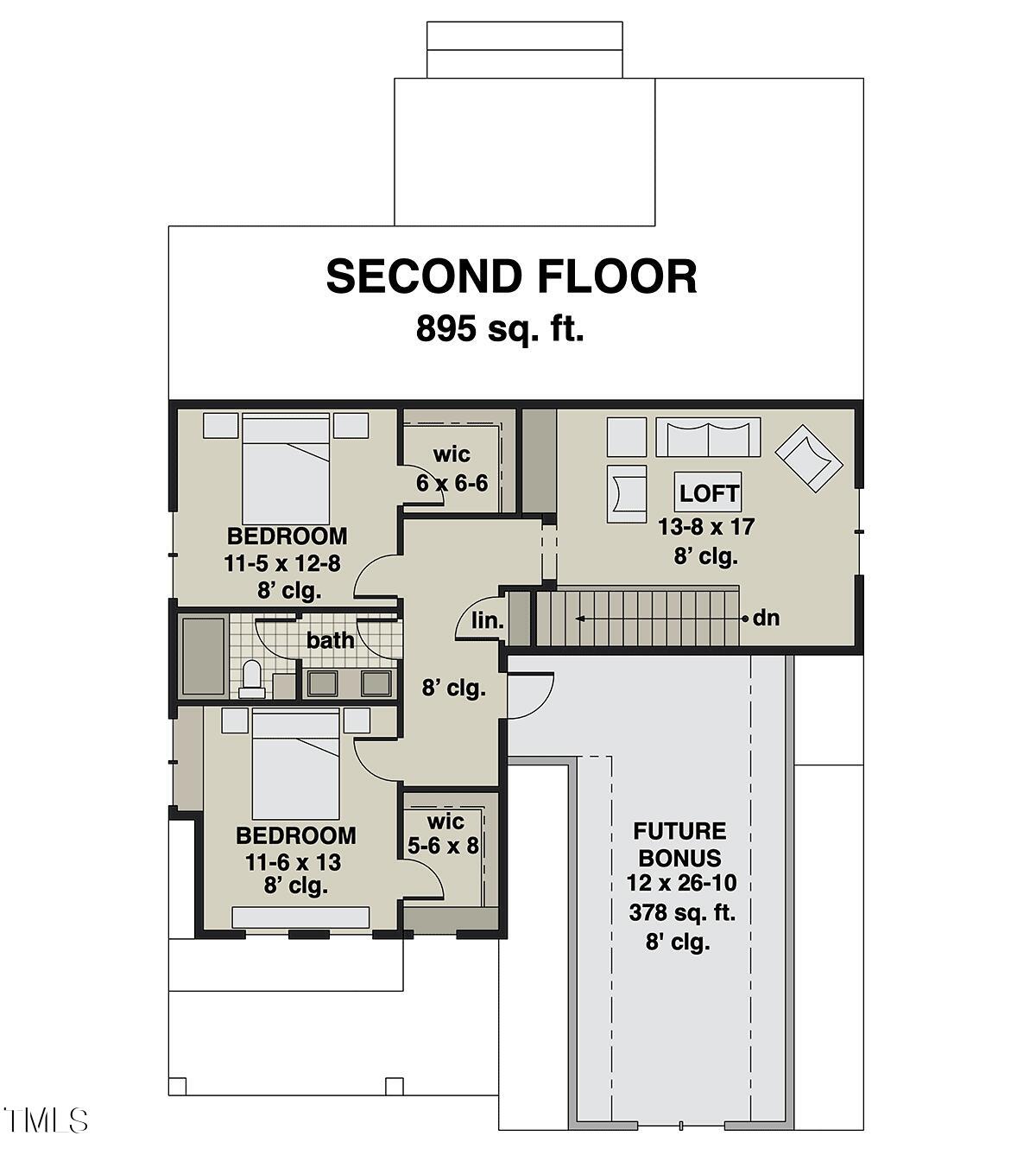 410 Latta Road Durham, NC 27712 - Photo 49 of 49 410 Latta - Lot 4 - 2nd Floor Plan