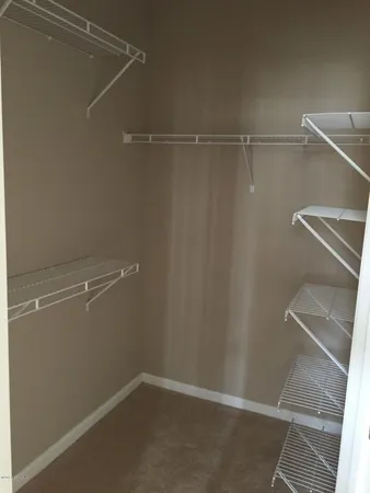 a view of a big room with closet and windows
