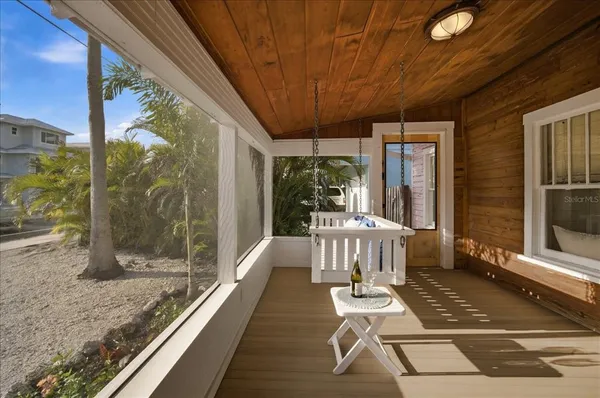 a building outdoor space with patio furniture