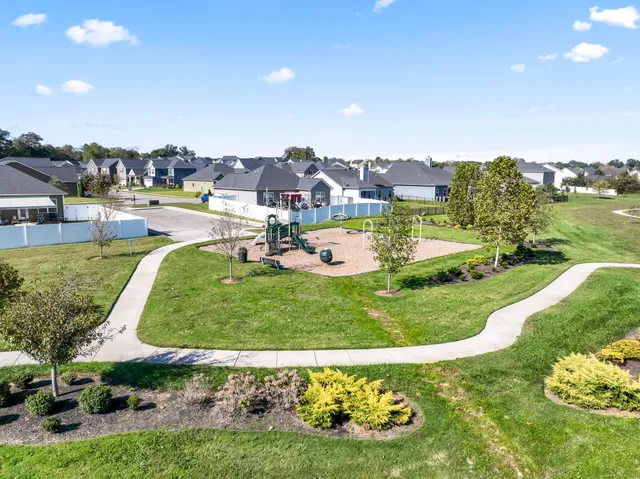 an aerial view of a football ground