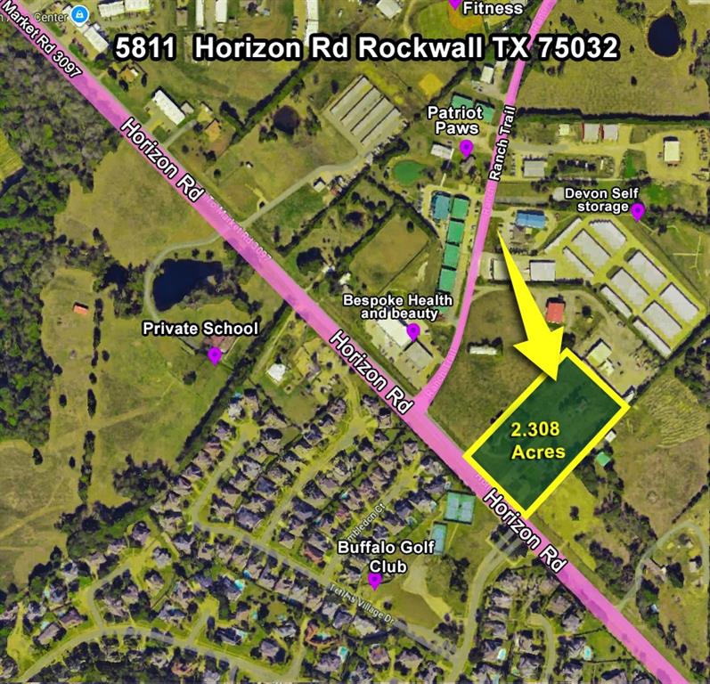 5811 Horizon Road Rockwall, TX 75032 - Photo 1 of 26 Buy 2+ acres or all 4.80 Acres (2.5M) 2115 SF Structure
