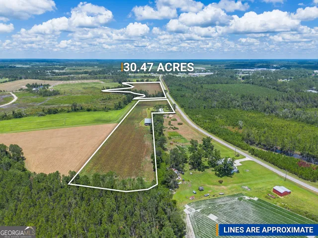 a view of a lake with a garden