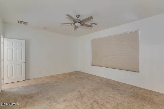 an empty room with a window