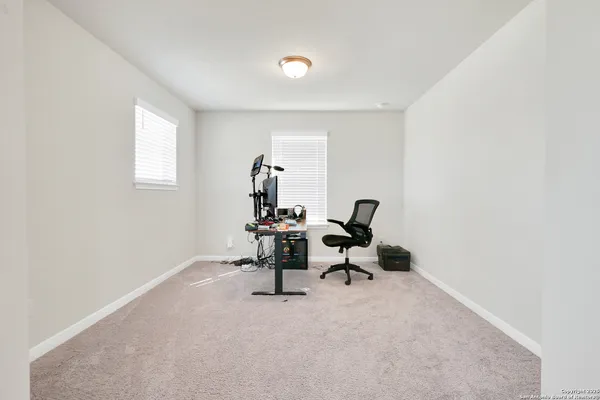 a view of workspace with a window