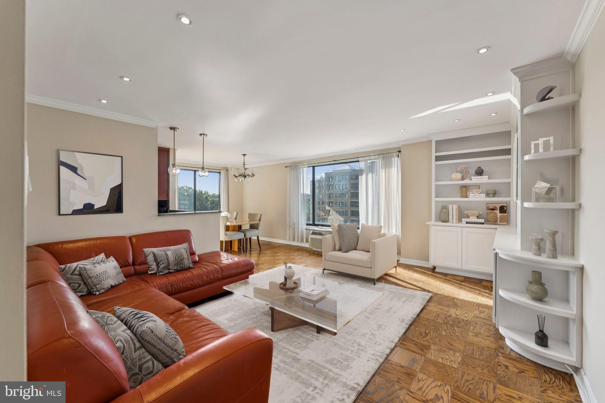 2501 Calvert Street Northwest, Unit 701 Washington, DC 20008 - Photo 30 of 31 Open Floor Plan with Custom Built-ins