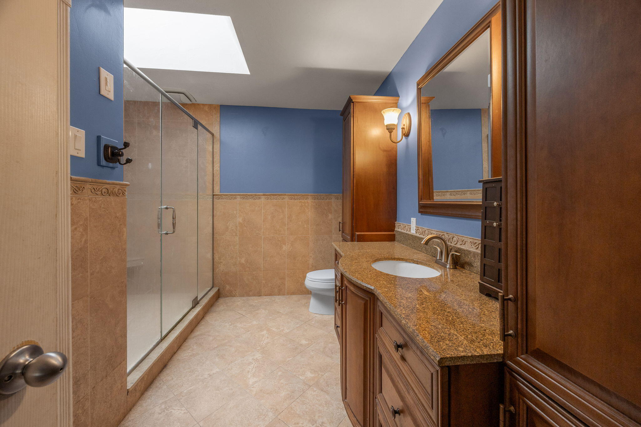 4 Knob Lane Buzzards Bay, MA 02532 - Photo 35 of 52 a bathroom with a granite countertop sink and a mirror