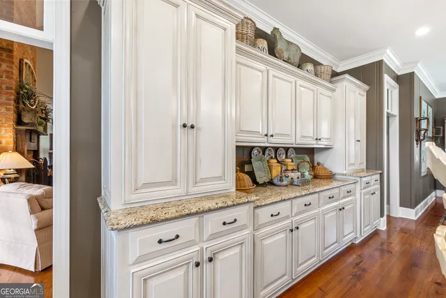 a view of stairs and with wooden floor