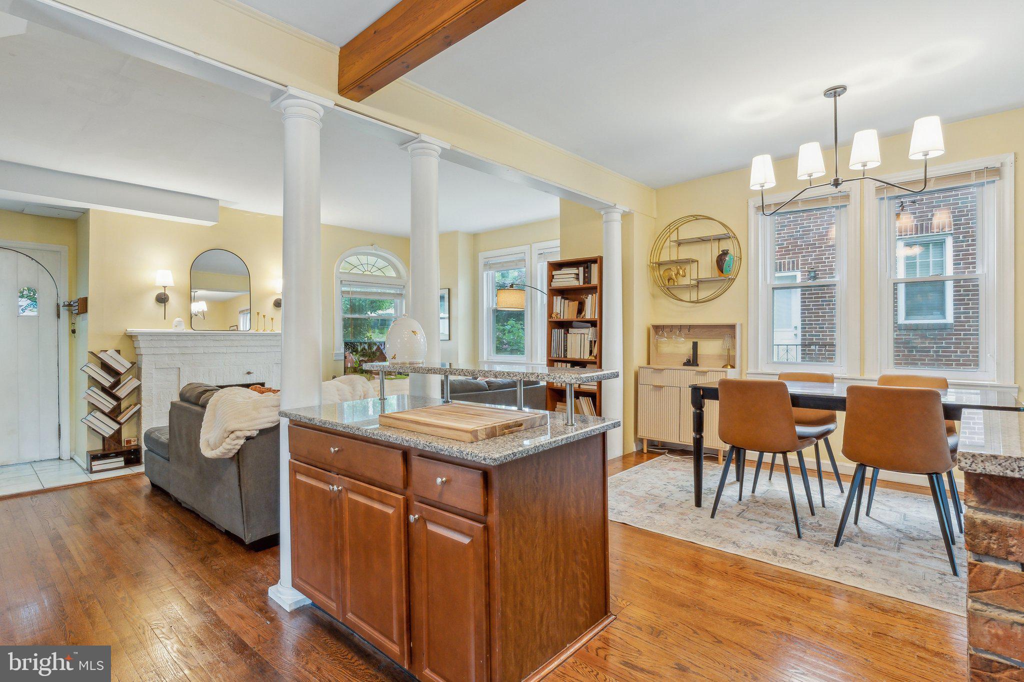 5207 Eugene Avenue Baltimore, MD 21206 - Photo 6 of 36 a kitchen with a table chairs stove and wooden floor