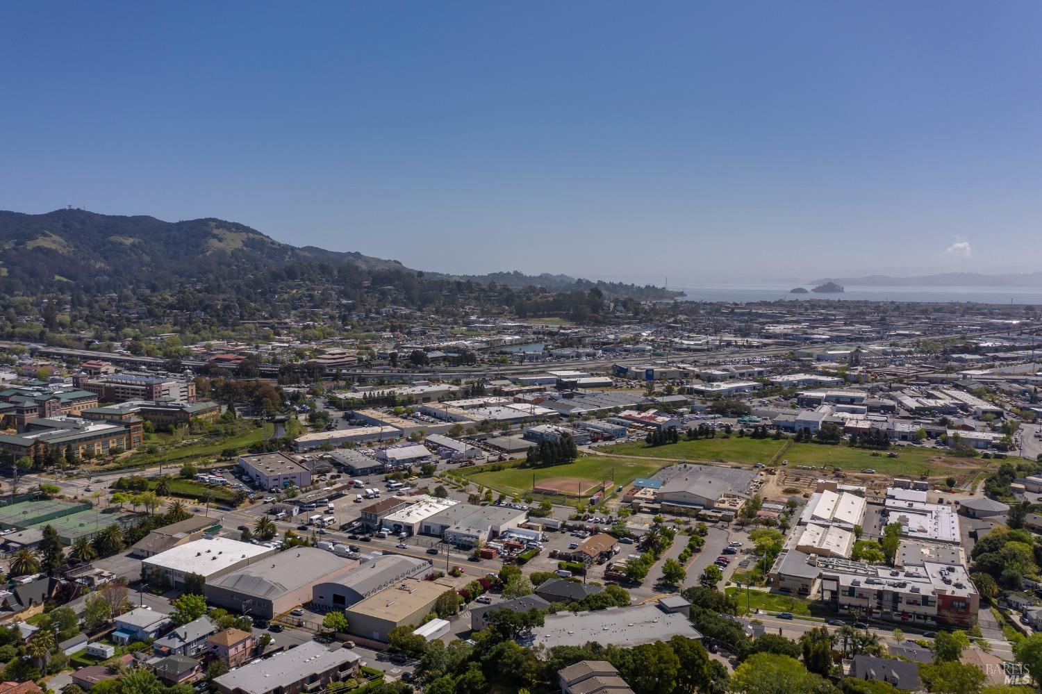 31 Martens Boulevard San Rafael, CA 94901 - Photo 41 of 50 an aerial view of a city with lots of residential buildings