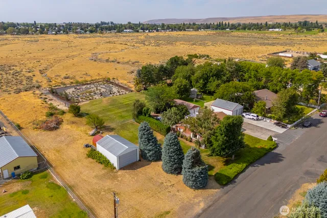 a view of a city and ocean view