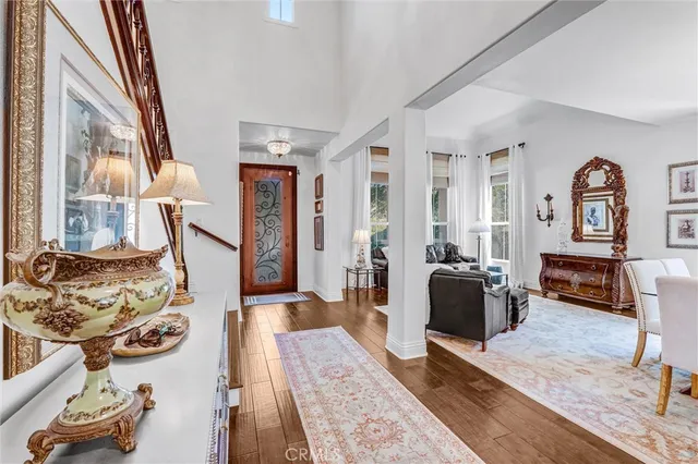 a living room with furniture and a couch