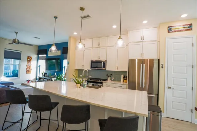 a dining table on a table and chairs