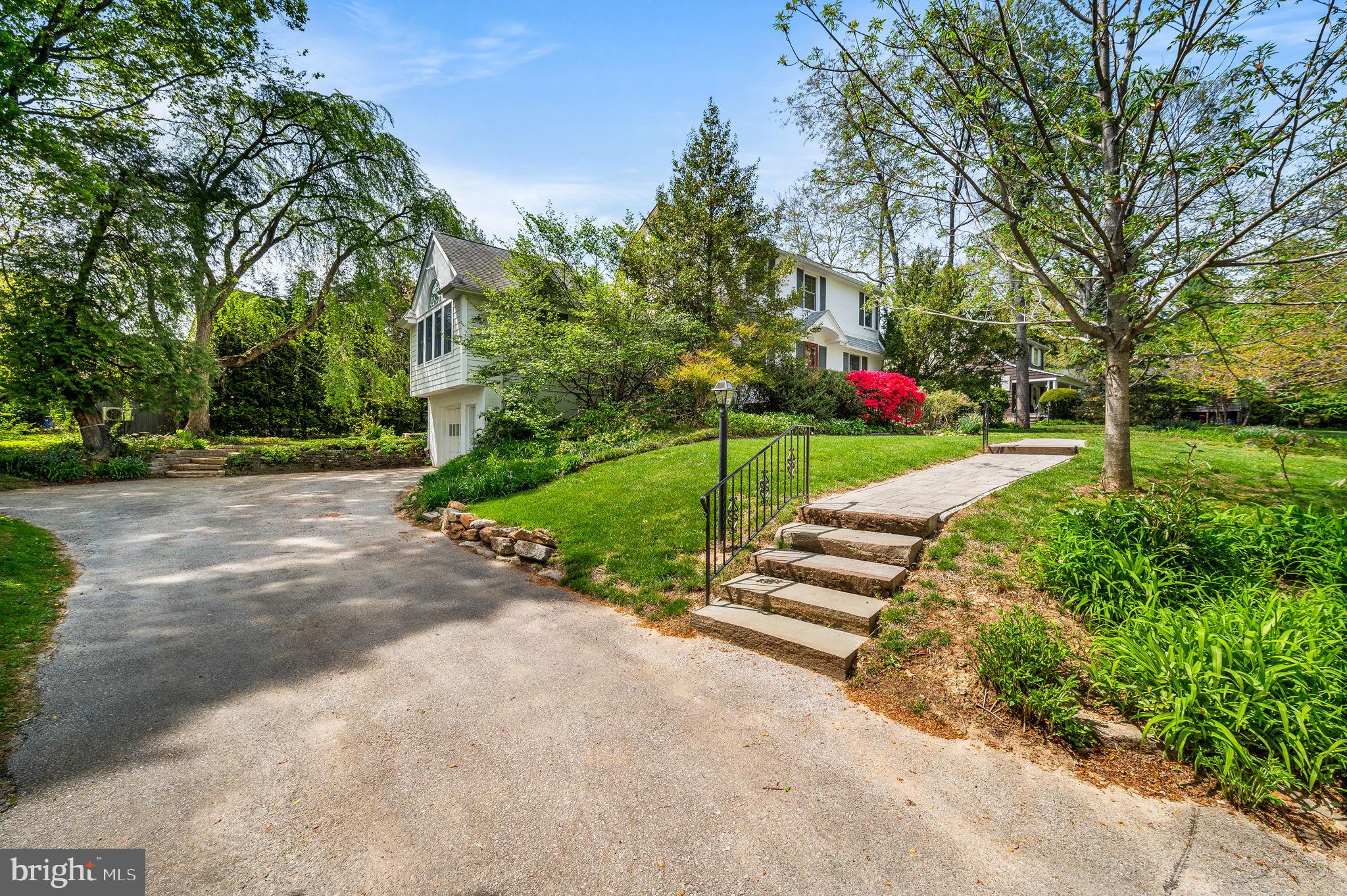 320 Riverview Road Swarthmore, PA 19081 - Photo 33 of 38 a view of a garden with plants and trees