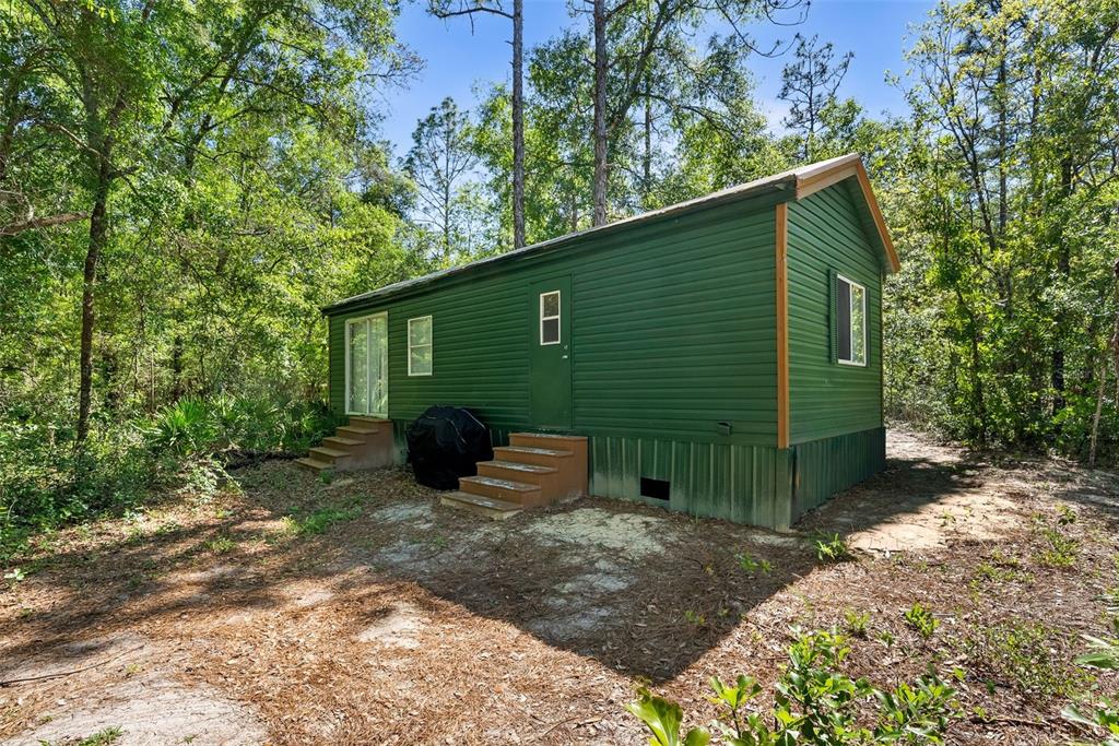 25723 Bareva Road Weeki Wachee, FL 34614 - Photo 29 of 55 a view of a backyard with potted plants and a large tree