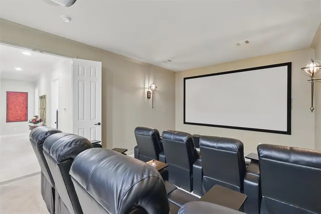 a dining room with table and chair