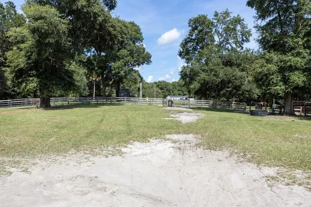 a view of a outdoor space with trees