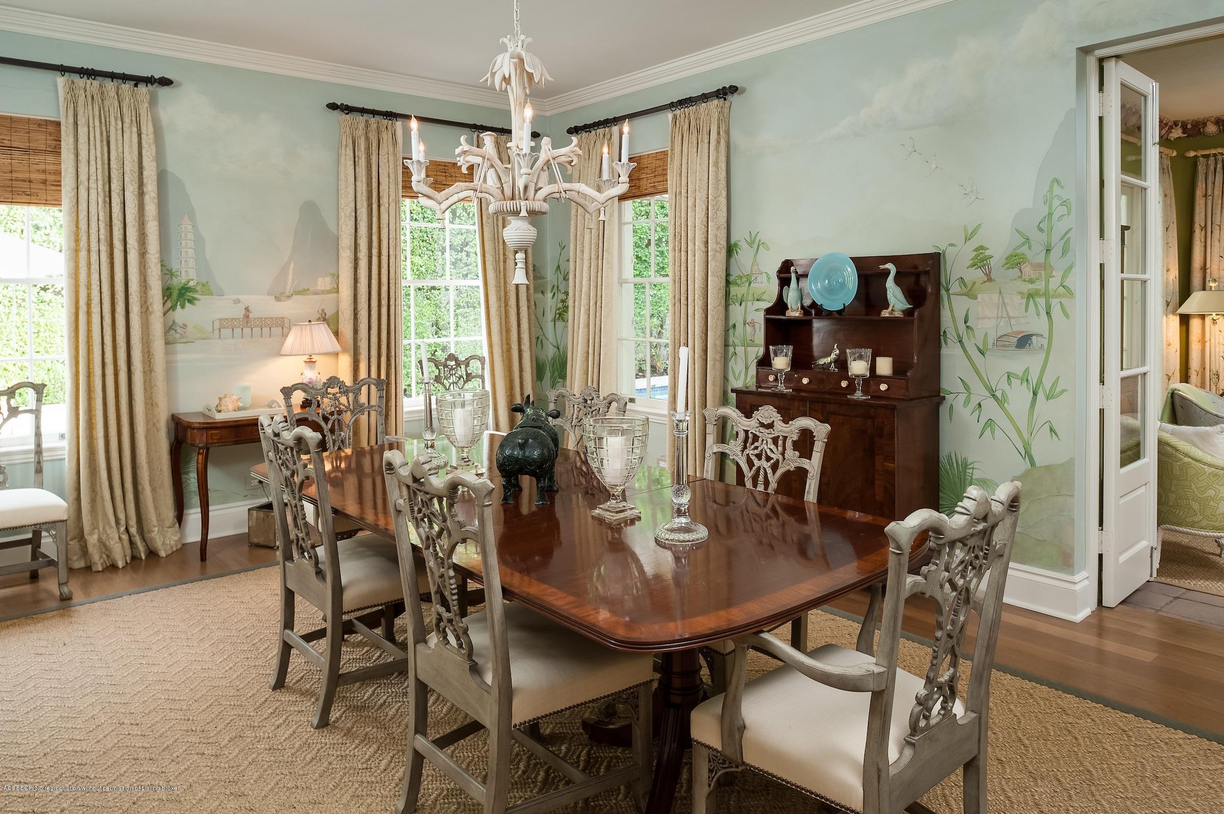 577 South County Road Palm Beach, FL 33480 - Photo 7 of 11 a view of a dining room with furniture and window