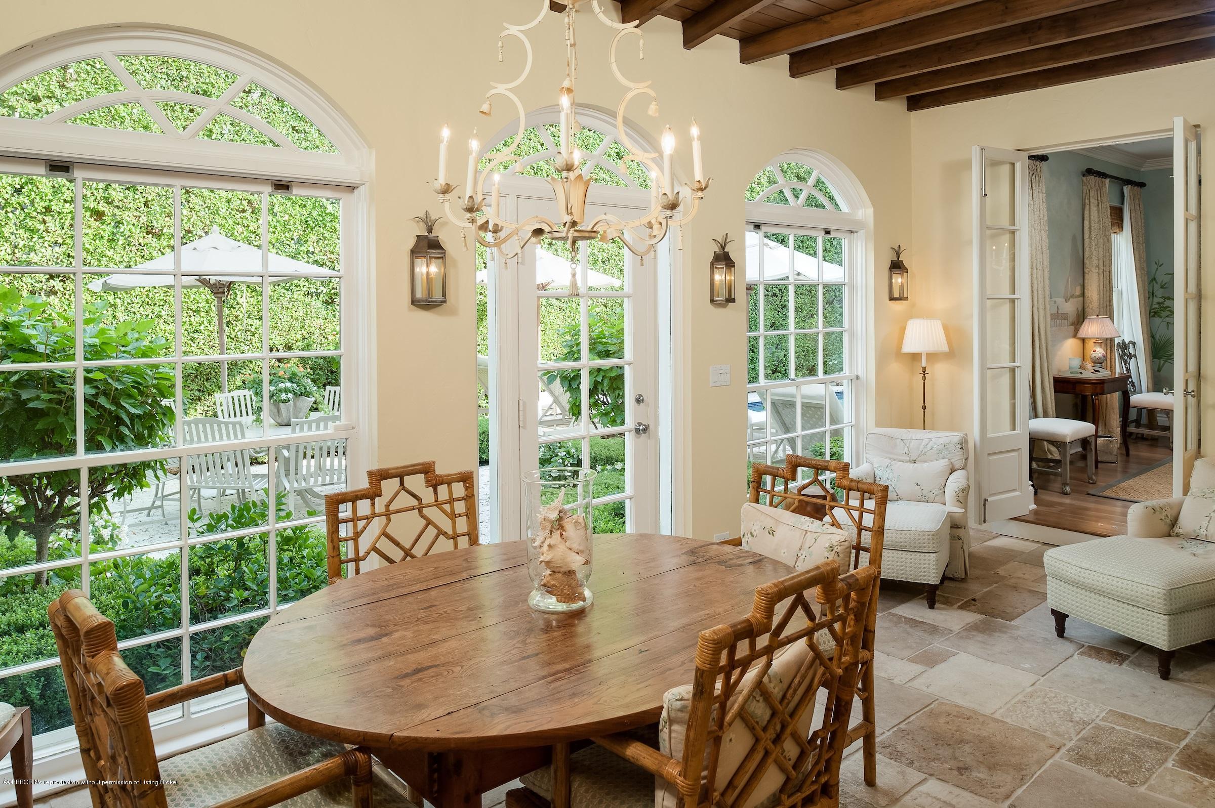577 South County Road Palm Beach, FL 33480 - Photo 9 of 11 a view of a dining room with furniture window and outside view